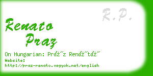 renato praz business card